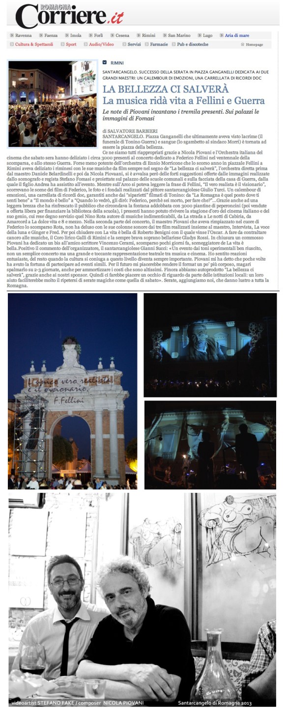 SANTARCANGELO STEFANO FAKE PIOVANI FELLINI TONINO GUERRA