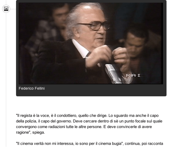 FEDERICO FELLINI -  cinema bugia