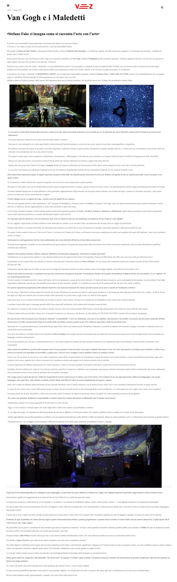 VAZ MAGAZINE INTERVISTA STEFANO FAKE