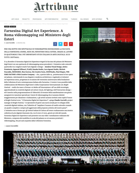 art tribune farnesina digital art experience