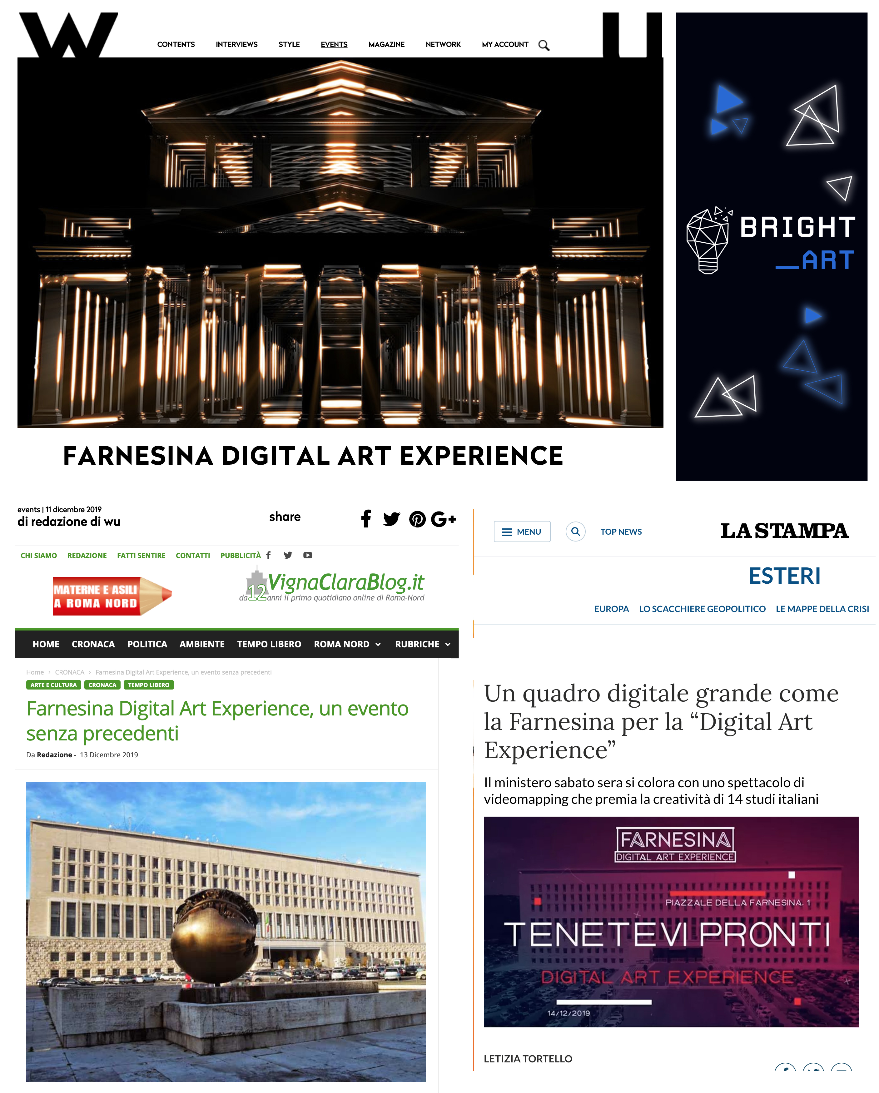 WU STAMPA roma farnesina digital art experience